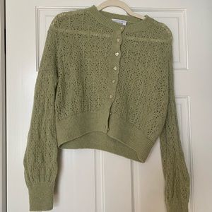 & other stories wool/alpaca green cardigan